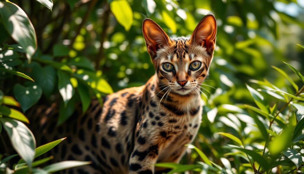 Chausie cat with wild appearance