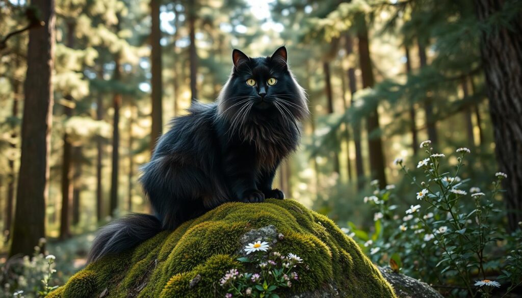 Norwegian Forest black cat