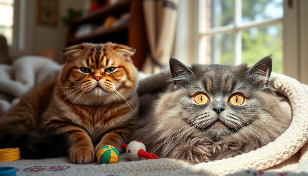 Scottish Fold and British Shorthair cats